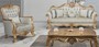Casa Padrino Luxus Barock Wohnzimmer Set Hellblau / T�rkis / Gold - 2 Sofas & 2 Sessel & 1 Couchtisch - Wohnzimmer M�bel im Barockstil - Edel & Prunkvoll