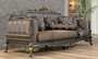 Casa Padrino Luxus Barock Wohnzimmer Set Blau / Grau / Gold - 2 Sofas & 2 Sessel & 1 Couchtisch - Prunkvolle Barock Wohnzimmer M�bel