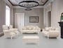 Casa Padrino Luxus Barock Wohnzimmer Set Beige / Creme / Gold - 2 Sofas & 2 Sessel & 1 Beistelltisch - Wohnzimmer M�bel im Barockstil - Edel & Prunkvoll