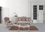 Casa Padrino Luxus Barock Wohnzimmer Set Grau / Mehrfarbig / Wei� / Bronze - 2 Sofas & 2 Sessel & 1 Couchtisch - Wohnzimmer M�bel im Barockstil - Edel & Prunkvoll