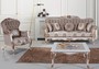 Casa Padrino Luxus Barock Wohnzimmer Set Grau / Mehrfarbig / Wei� / Bronze - 2 Sofas & 2 Sessel & 1 Couchtisch - Wohnzimmer M�bel im Barockstil - Edel & Prunkvoll