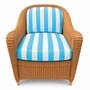 Casa Padrino Luxus Rattan Wohnzimmer Set - 1 Sofa & 2 Sessel & 1 Couchtisch & 1 Beistelltisch - Hotel M�bel - Luxus M�bel