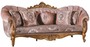 Casa Padrino Luxus Barock Wohnzimmer Set Rosa / Gold - 2 Sofas & 2 Sessel & 1 Couchtisch - Wohnzimmer M�bel - Edel & Prunkvoll
