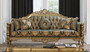 Casa Padrino Luxus Barock Wohnzimmer Set Gr�n / Gold - 2 Sofas & 2 Sessel & 1 Couchtisch - Wohnzimmer M�bel im Barockstil - Edel & Prunkvoll
