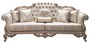 Casa Padrino Luxus Barock Wohnzimmer Set Silber / Creme / Beige - 2 Sofas & 2 Sessel & 1 Couchtisch - Prunkvolle Wohnzimmerm�bel im Barockstil