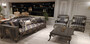 Casa Padrino Luxus Barock Wohnzimmer Set Lila / Grau / Gold - 2 Barock Sofas & 2 Barock Sessel & 1 Barock Couchtisch - Barock Wohnzimmer M�bel 
