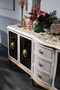 Casa Padrino Luxus Barock Wohnzimmer Set Wei� / Gold - Barock Kommode und 3 Wandspiegel - Barockm�bel
