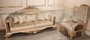 Casa Padrino Luxus Barock Wohnzimmer Sofa Gold / Creme / Gold - Handgefertigtes Barockstil Sofa - Luxus Wohnzimmer M�bel im Barockstil - Barock M�bel - Edel & Prunkvoll