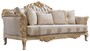 Casa Padrino Luxus Barock Wohnzimmer Sofa Wei� / Antik Gold 230 cm - Barock Wohnzimmer M�bel