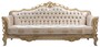 Casa Padrino Luxus Barock Wohnzimmer Sofa Wei� / Antik Gold 230 cm - Barock Wohnzimmer M�bel