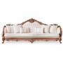 Casa Padrino Luxus Barock Wohnzimmer Sofa Wei� / Braun 295 cm - Barock M�bel