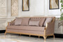 Casa Padrino Luxus Barock Wohnzimmer Sofa Braun / Gold - Handgefertigtes Barockstil Sofa mit dekorativen Kissen - Luxus Wohnzimmer M�bel im Barockstil - Barock M�bel