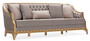 Casa Padrino Luxus Barock Wohnzimmer Sofa Grau / Gold - Handgefertigtes Barockstil Sofa mit dekorativen Kissen - Luxus Wohnzimmer M�bel im Barockstil - Barock M�bel
