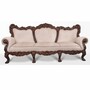 Casa Padrino Luxus Barock Samt Sofa Grau / Dunkelbraun 227 cm - Barockstil Wohnzimmer M�bel