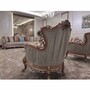 Casa Padrino Luxus Barock Wohnzimmer Sofa Grau / Braun / Silber 295 cm - Barock M�bel