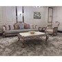 Casa Padrino Luxus Barock Wohnzimmer Sofa Grau / Braun / Silber 295 cm - Barock M�bel