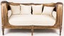 Casa Padrino Luxus Barock Sofa mit Kissen Braun / Elfenbeinfarben 187 x 89 x H. 103 cm - Handgefertigtes Sofa im Antik Stil - Wohnzimmer M�bel