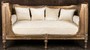 Casa Padrino Luxus Barock Sofa mit Kissen Braun / Elfenbeinfarben 187 x 89 x H. 103 cm - Handgefertigtes Sofa im Antik Stil - Wohnzimmer M�bel