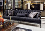 Casa Padrino Luxus Barock Sofa Lila / Schwarz - Prunkvolles Barockstil Wohnzimmer Sofa - Luxus Wohnzimmer M�bel im Barockstil - Barock M�bel - Edel & Prunkvoll