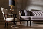 Casa Padrino Luxus Barock Wohnzimmer Sofa Lila / Silber / Dunkelbraun - Prunkvolle Barock Wohnzimmer & Hotel M�bel