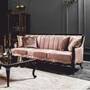 Casa Padrino Luxus Barock Sofa Rosa / Dunkelbraun 229 cm - Barock M�bel