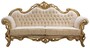 Casa Padrino Luxus Barock Sofa Wei� / Gold 235 cm - Barock Wohnzimmer M�bel