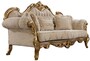 Casa Padrino Luxus Barock Sofa Wei� / Gold 235 cm - Barock Wohnzimmer M�bel