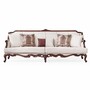 Casa Padrino Luxus Barock Wohnzimmer Sofa Wei� / Dunkelbraun 260 cm - Barock M�bel