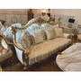 Casa Padrino Luxus Barock Wohnzimmer Sofa Creme / Gold 220 cm - Barock M�bel