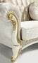 Casa Padrino Barock Wohnzimmer Sofa mit Glitzersteinen Champagnerfarben / Creme / Gold 224 x 83 x H. 112 cm - Wohnzimmer M�bel - Edel & Prunkvoll