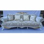 Casa Padrino Luxus Barock Sofa mit Glitzersteinen und Kissen 228 cm - Barockstil M�bel