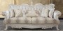Casa Padrino Luxus Barock Sofa mit dekorativen Kissen Mehrfarbig / Wei� / Gold 237 x 81 x H. 115 cm - Barock Wohnzimmer M�bel