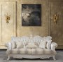Casa Padrino Luxus Barock Sofa mit dekorativen Kissen Mehrfarbig / Wei� / Gold 237 x 81 x H. 115 cm - Barock Wohnzimmer M�bel