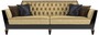 Casa Padrino Luxus Barock Wohnzimmer Sofa Gold / Schwarz 260 x 95 x H. 93 cm - Prunkvolle Wohnzimmer M�bel im Barockstil 