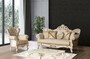 Casa Padrino Luxus Barock Couchtisch Creme / Gold - Handgefertigter Massivholz Wohnzimmertisch im Barockstil - Barock Wohnzimmer M�bel