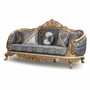 Casa Padrino Luxus Barock Wohnzimmer Set Blau / Wei� / Gold - Barock M�bel