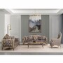 Casa Padrino Luxus Barockstil Wohnzimmer M�bel Set Grau / Gold - Barock M�bel