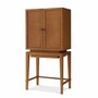 Casa Padrino Luxus Barschrank - Weinschrank mit 2 T�ren Braun / Bronze H. 167,5 cm - Bar M�bel