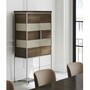 Casa Padrino Luxus Barschrank / Weinschrank Braun / Silber H. 198 cm - Bar M�bel