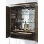 Casa Padrino Luxus Barschrank / Weinschrank Braun / Silber H. 198 cm - Bar M�bel