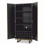 Casa Padrino Luxus Barschrank Naturfarben / Dunkelbraun / Bronze H. 175 cm - Bar M�bel
