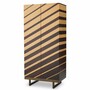 Casa Padrino Luxus Barschrank Naturfarben / Dunkelbraun / Bronze H. 175 cm - Bar M�bel