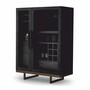 Casa Padrino Luxus Barschrank Schwarzgrau / Bronze H. 150 cm - Bar M�bel