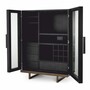 Casa Padrino Luxus Barschrank Schwarzgrau / Bronze H. 150 cm - Bar M�bel