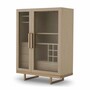 Casa Padrino Luxus Barschrank Beige / Messing H. 150 cm - Bar M�bel
