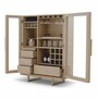Casa Padrino Luxus Barschrank Beige / Messing H. 150 cm - Bar M�bel