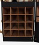 Casa Padrino Luxus Leder Koffer Barschrank Schwarz / Messing H. 135 cm - Made in Italy