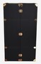 Casa Padrino Luxus Leder Koffer Barschrank Schwarz / Messing H. 135 cm - Made in Italy