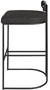 Casa Padrino Designer Barstuhl Schwarz 46 x 46 x H. 92 cm - Moderner Barhocker mit pulverbeschichtetem Stahl - Luxus Barm�bel