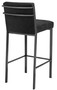 Casa Padrino Luxus Barstuhl Schwarz / Bronze 43 x 54 x H. 101 cm - Designer Edelstahl Barhocker mit Samtstoff - Barm�bel